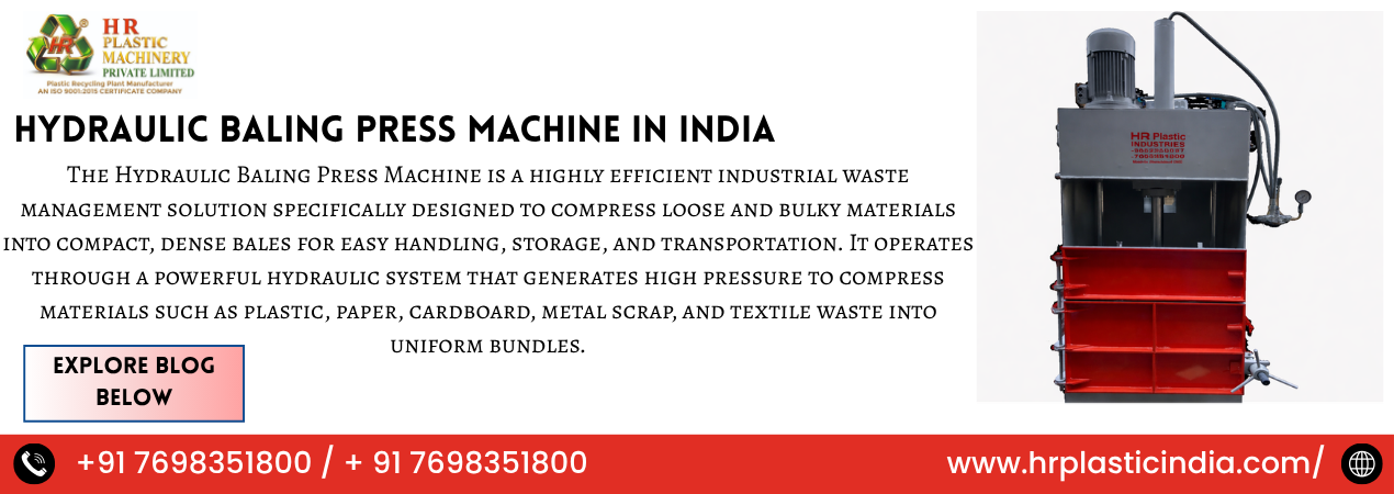 Hydraulic Baling Press Machine in India