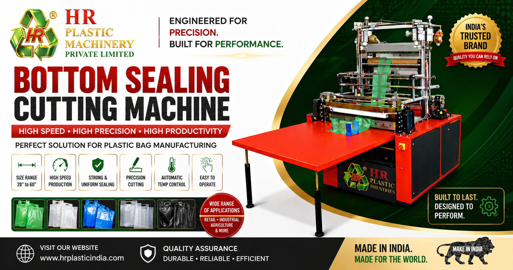 Bottom Sealing Cutting Machine Manufacturer in India