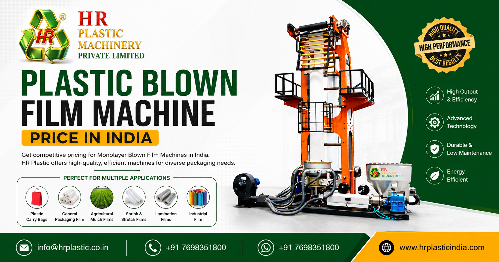 Plastic Blown Film Machine Price in India