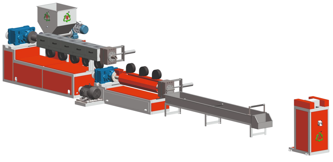 Two Stage Plastic Recycling Plant for Polythene LD PP BOPP Film Waste Raffia