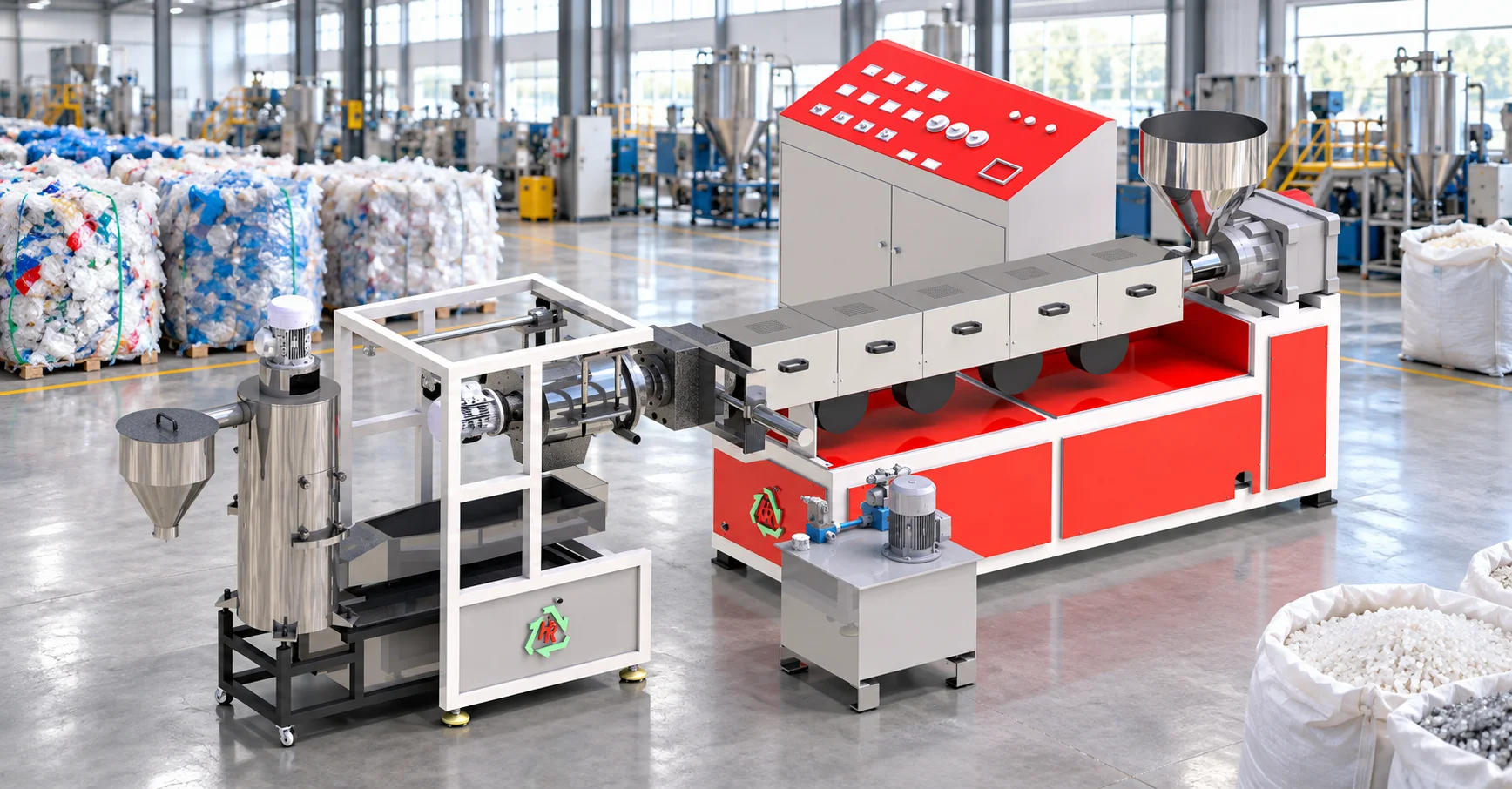 Automatic Recycling Plant & Dana Making Machine for PP / HD / LD / TPU / TPR